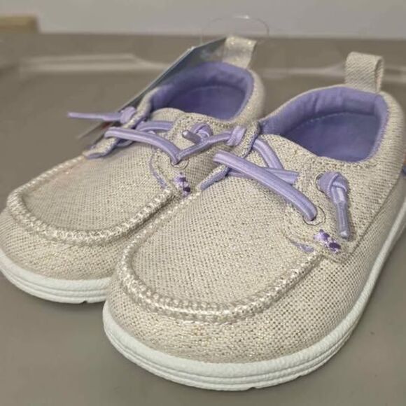 Cat & Jack Other - Cat & Jack Bobby Shoes Beige & Gold with purple accents. Toddler size 5 - NEW